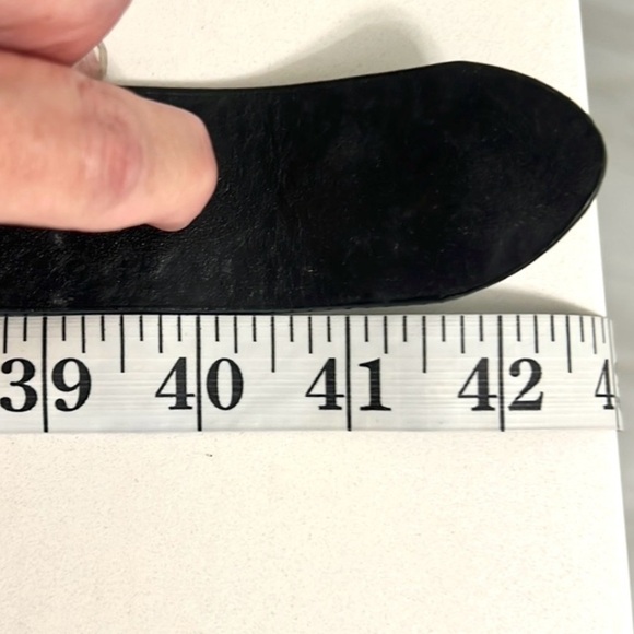 Beach Belts Mary Sullivan Black Leather Belt w/Exquisite Dragonfly Buckle,Size L - Picture 12 of 12